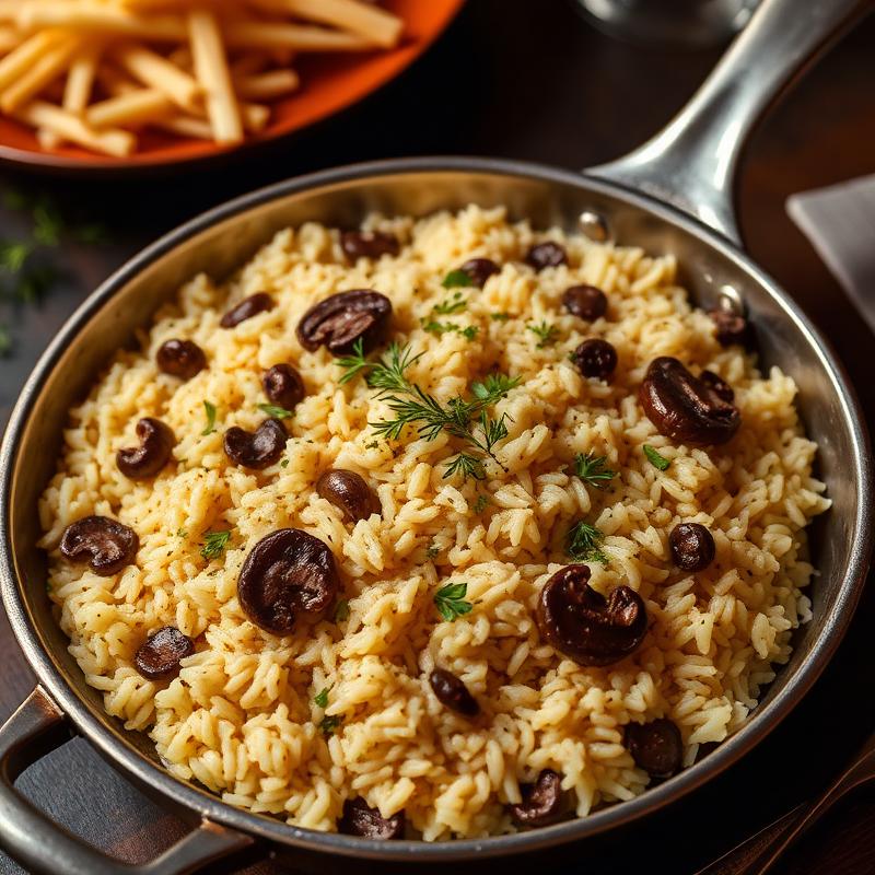 Arroz meloso de setas